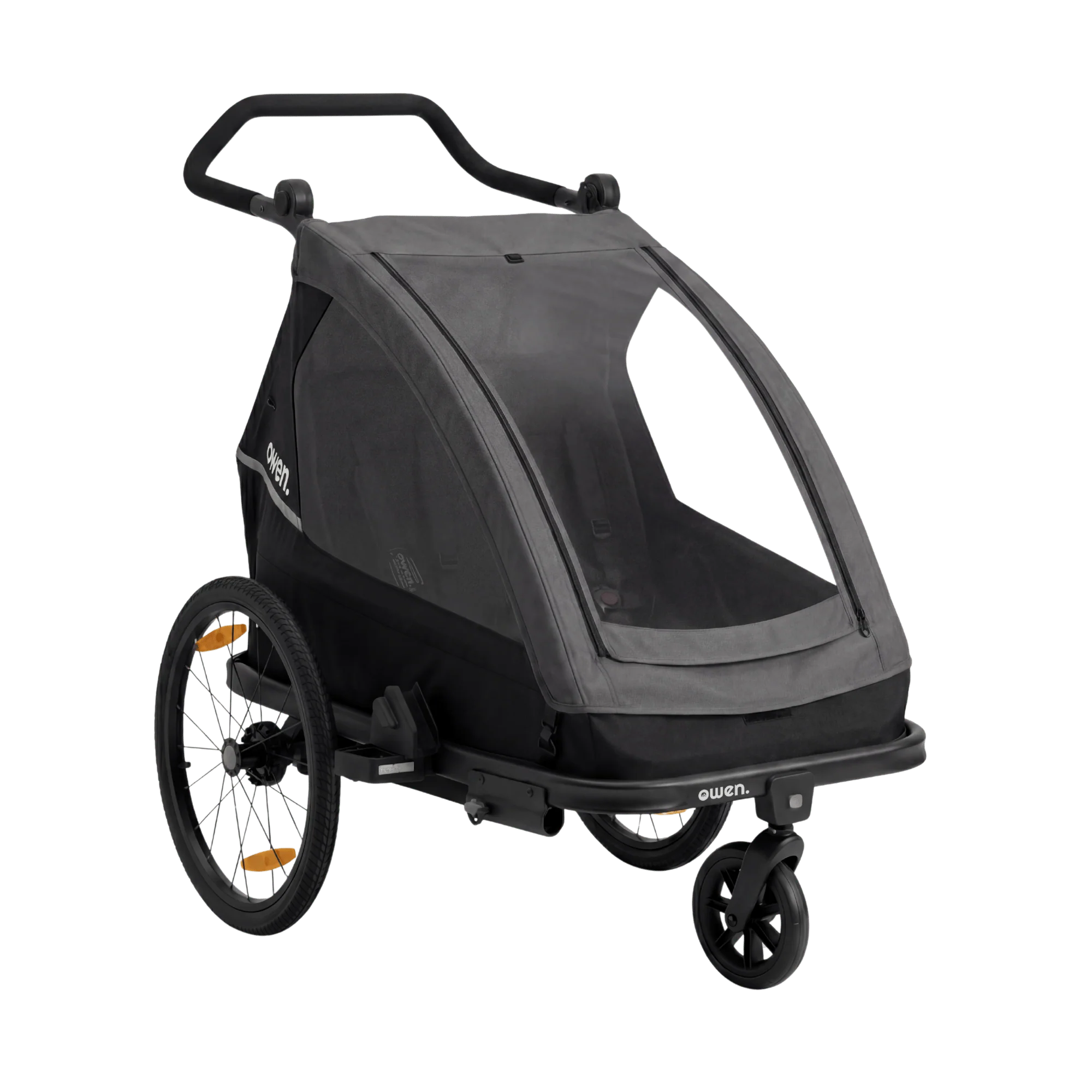 OWEN® Navora Kinder Fahrradanhänger Set – Zweisitzer inkl. Verdeck - Image 3