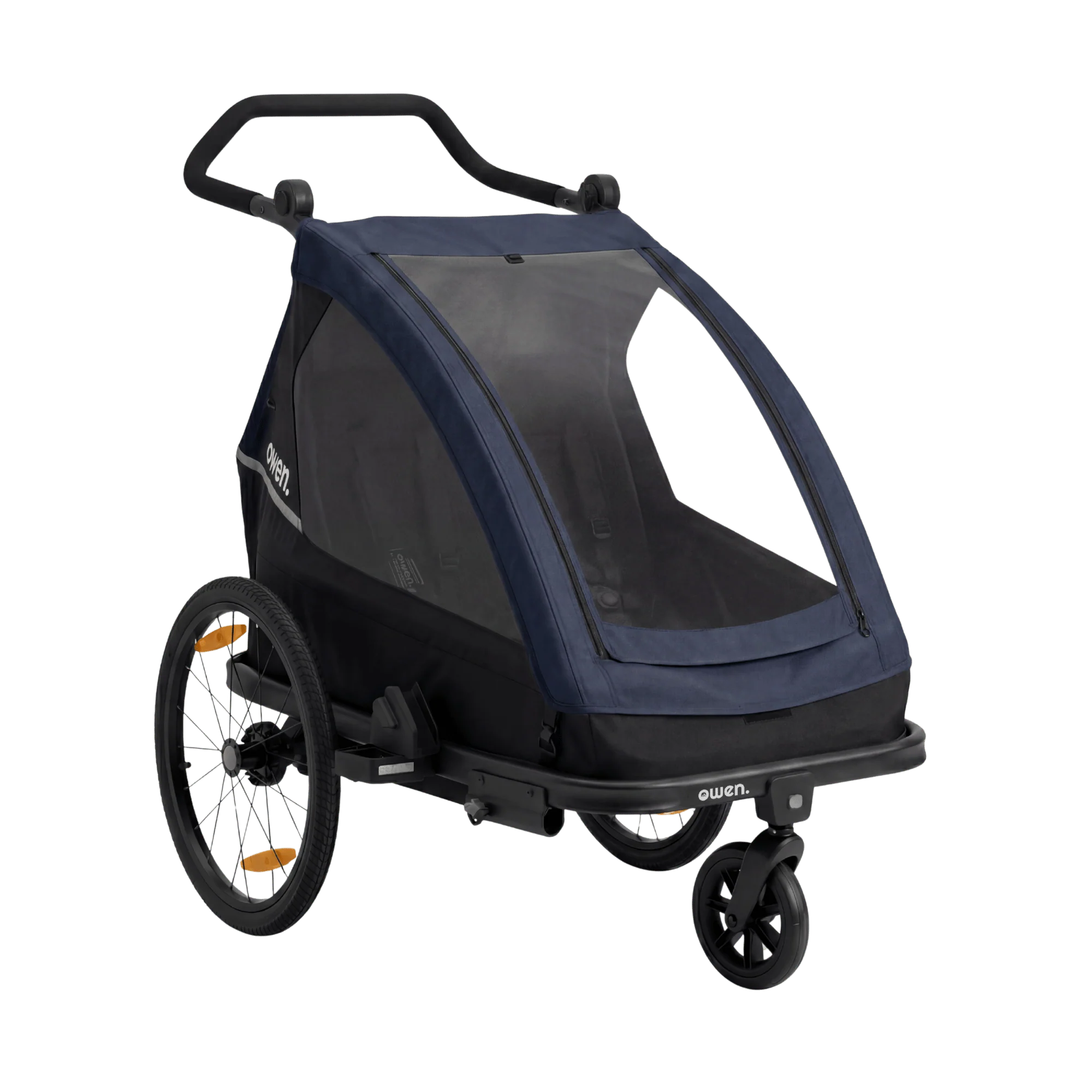 OWEN® Navora Kinder Fahrradanhänger Set – Zweisitzer inkl. Verdeck - Image 4