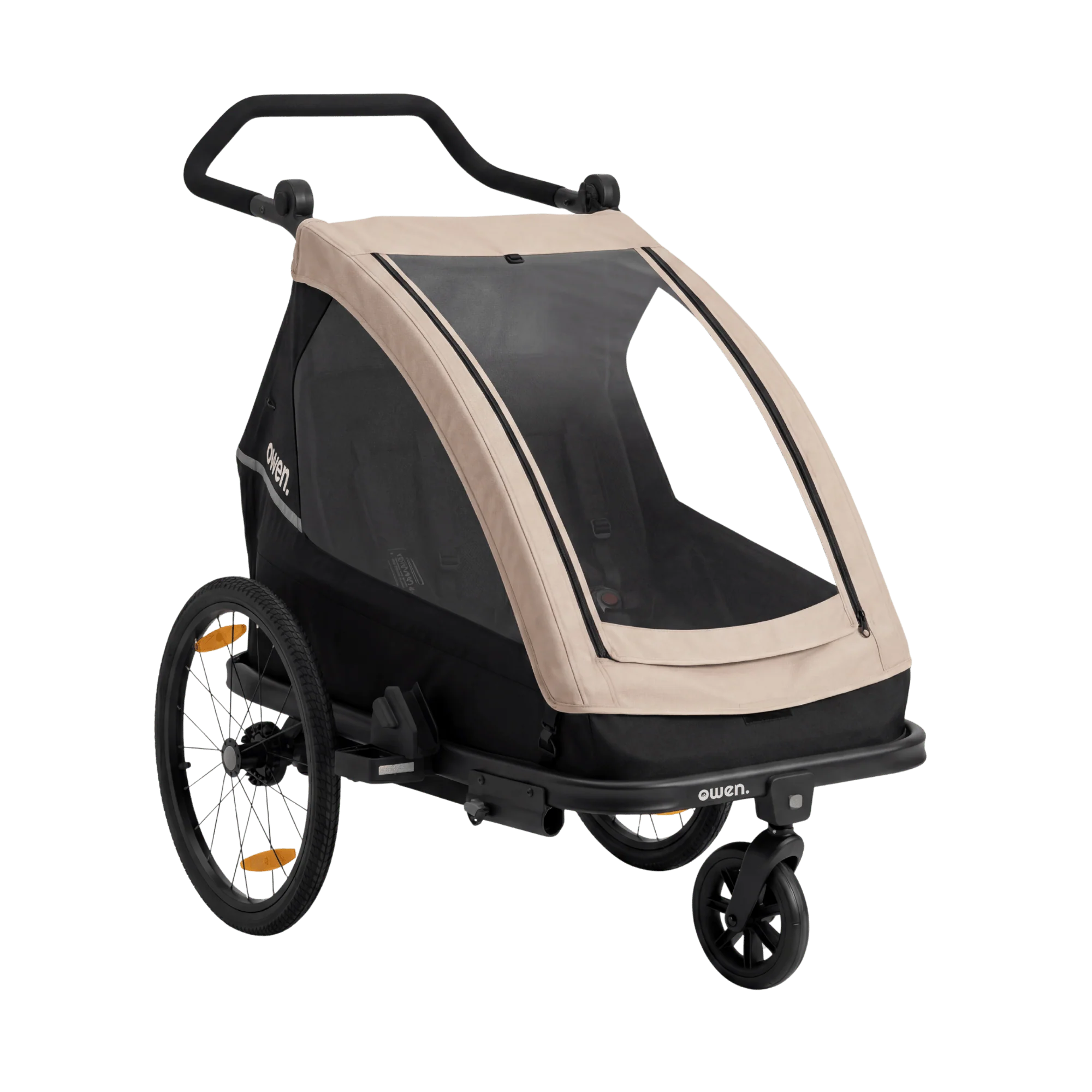 OWEN® Navora Kinder Fahrradanhänger Set – Zweisitzer inkl. Verdeck - Image 5